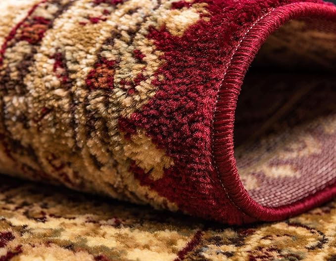 Unique Loom Voyage Collection Traditional Oriental Classic Intricate Design Area Rug (2' 2 x 6' 0 Runner, Red/Gold)