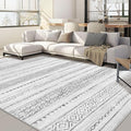 Nakagishi 10x14 Area Rugs Living Room: Washable Boho Large Neutral Modern Soft Stain Resistant Farmhouse Indoor Floor Rug Non-Slip Carpet for Bedroom Nursery Kids Playroom Office Dining Room- Gray