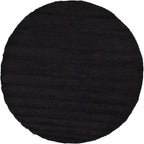Unique Loom Solid Shag Collection Area Rug (7' 10" Round, Jet Black)