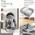 MUJOO 6x9 Area Rug,Washable Rugs for Living Room Bedroom Dining Room,Large Boho Throw Floor Carpet Non Slip Soft Modern Abstract Black and Grey