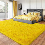 Area Rugs for Living Room, Soft Shaggy Carpets for Living Room, Fuzzy Rugs for Kids' Room, Perfect Decor for Modern Home Yellow 8x10 Feet