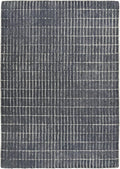 Hand-Tufted 100% Wool Area Rug – Unique Modern Geometric Grid Pattern, Soft Plush Textured Carpet for Living Room, Bedroom, Dining Room & Entryway (Smoke, 8' Round)