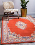 Unique Loom Reza Collection Traditional Persian Style Area Rug, 8 x 10 ft, Terracotta/Ivory