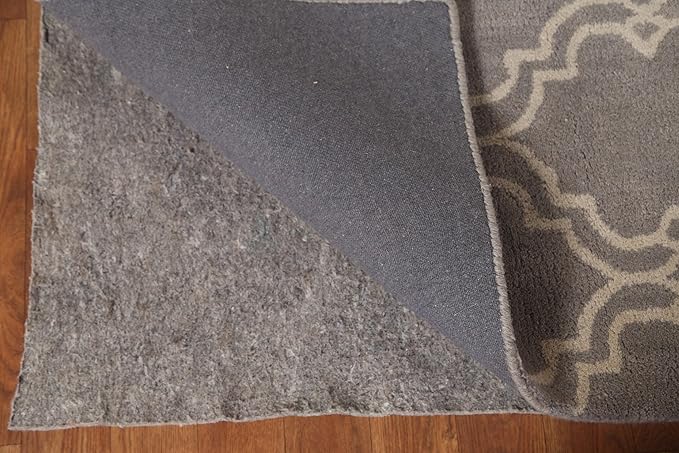 Modern Collection 8 x 8 Moroccan Trellis Area Rug, All-Over/Geometric Wool Carpet for Home Décor, Living Room, Dining Room, and Bedroom