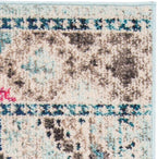SAFAVIEH Madison Collection Runner Rug - 2'2" x 10', Blue & Yellow, Boho Diamond Distressed Design, Non-Shedding & Easy Care, Ideal for High Traffic Areas in Living Room, Bedroom (MAD418K)