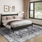 Dripex Washable Area Rug 6x9 Living Room Rug Stain & Water Resistant Foldable Thin Vintage Rugs Bedroom Rug Floor Carpet for Dining Room Kitchen Bathroom Farmhouse Office