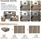4x6 Machine Washable Area Rug for Living Room, Brown Vintage Moroccan Rug Large Non-Slip Low Pile Soft Faux Wool Carpet, Kids and Pets Friendly for Bedroom Dining Room Farmhouse Home Decor Rug