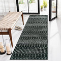 Lahome Moroccan 2x6 Black Runner Rug Non-Slip, Kitchen Rug Runner Washable Non-Skid Hallway, Geometric Print Distressed Carpet for Entryway Laundry