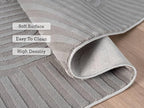 Annabel Modern Geometric Area Rug for Living Room, 8x10 Contemporary Arched Linear Large Gray Rug, Stain Resistant Non-Shedding Carpet for Bedroom, Dining Room or Kitchen (8' x 10', Gray)
