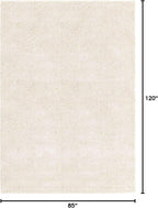 Unique Loom Solo Collection Area Rug - Calabasas (7' 1" x 10' Rectangle, Ivory)