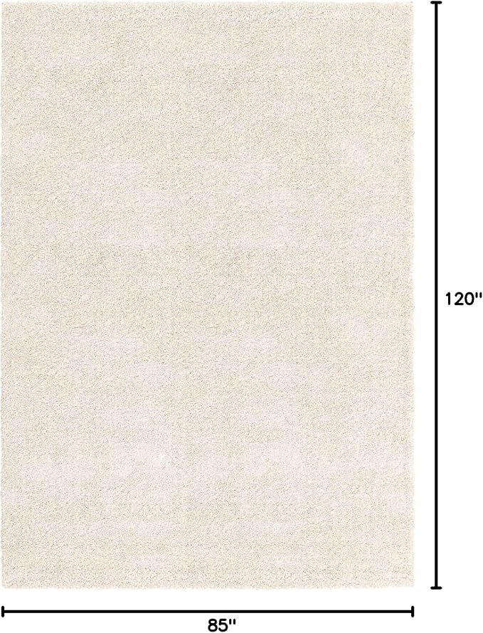 Unique Loom Solo Collection Area Rug - Calabasas (7' 1" x 10' Rectangle, Ivory)