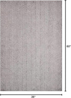 Modern Herringbone Chevron Collection Handcrafted Wool Area Rug - Durable, Zigzag Pattern, for High Traffic, Contemporary Design for Living Room, Bedroom, Dining Room Decor (Smoke Grey, 3' x 5')