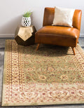 Unique Loom Voyage Collection Traditional Oriental Classic Intricate Design Area Rug (4' 0 x 6' 0 Rectangular, Green/Ivory)