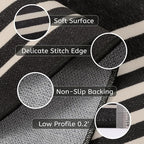 Beeiva Striped Runner Rug for Hallways, 2x6 Washable Runner for Entryway, Black and White Bathroom Runners Non Slip Soft Low Pile Vertical Striped Geometric Print Carpet Rugs for Kitchen Laundry Porch