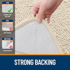 OLANLY Bathroom Rugs 24x16, Extra Soft Absorbent Chenille Bath Rugs, Rubber Backing Quick Dry, Machine Washable Bath Mats for Bathroom Floor, Tub and Shower, Home Decor Accessories, Sand