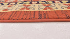 Unique Loom Taftan Collection Border Geometric Tribal Inspired Design Area Rug (8' 0 x 8' 0 Square, Terracotta/ Ivory)