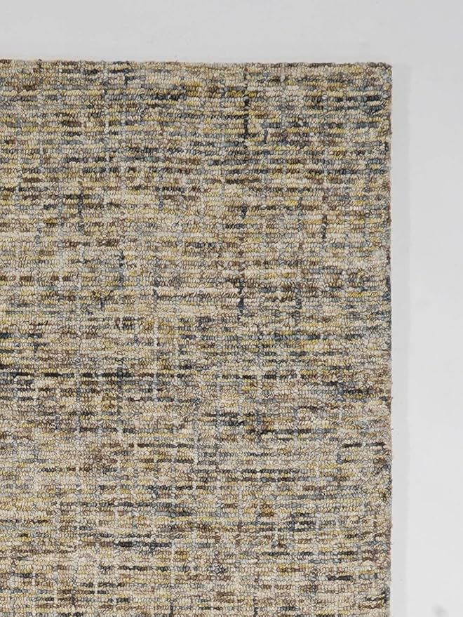 Hand Tufted Wool ECO-Friendly Area Rugs - 8'x10', Rectangle Shape, Light Green, Solid Plain Design, High Pile Thick Handmade Area Rugs for Living Room, Bed Room (KWC111)