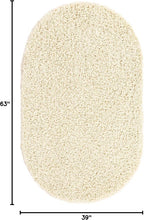 Unique Loom Solid Shag Collection Area Rug (3' 3" x 5' 3" Oval, Pure Ivory)