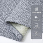 Braided Runner Rug 2x8 Ft Washable Runners for Hallways Kitchen Runner Rug with Rubber Backing Cotton Entryway Runner Indoor, Woven Floor Carpet for Hall Kitchen Bedroom, Light Gray