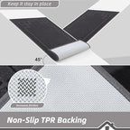 BEQHAUSE Door Mat 20" x 32", Non-Slip Door Mats Indoor Entryway Rugs Washable Low-Profile Absorbent and Stain Resist Floor Mats, Dog Door Mat for Front Back Door, Muddy Wet Shoes & Paws, Dark Grey