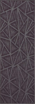 Furnish my Place Geometrical Pattern Indoor/Outdoor Refine Purple Rug, Abstract Area Rug, Runner Rug, Hallway Entry Carpet, Contemporary Rug for Living Room, Dining Room, Made in USA - 2' x 10'