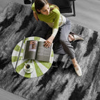 Zentavio Area Rugs for Living Room Rugs for Bedroom 4x6 Carpet Fluffy Fuzzy Soft Shag Aesthetic Plush High Pile Gray Throw Rug for Nursery Kids Room Dorm Waved Grey