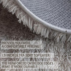 6x9 Area Rugs for Living Room Bedroom, Soft Fluffy Shaggy Bedside Rug, Indoor Floor Carpet for Kids Playroom, Dorms, Nursery Rooms, Home Decor (Tie-Dyed Light Grey 6'x9')