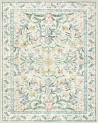 Wonnitar Boho Washable Rug 8x10, Large Area Rug for Living Room, Soft Floral Carpet for Bedroom Non Slip, 8 x 10 Indoor Beige Carpets for Nursery Dining Room Apartment Office Decor
