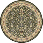 Unique Loom Sialk Hill Collection Area Rug - Washington (7' 10" Round Green/Hunter Green)