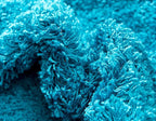 Unique Loom Solid Shag Collection Area Rug (2' 6" x 19' 8" Runner, Turquoise)