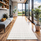 CAMILSON Modern White Non Slip Runner Rug 2x7 Ultra Soft High Pile Kitchen Rugs Non Skid Rubber Backing Durable & Easy to Clean Carpet for Entryway Bathroom Indoor Use (2 x 7 White)