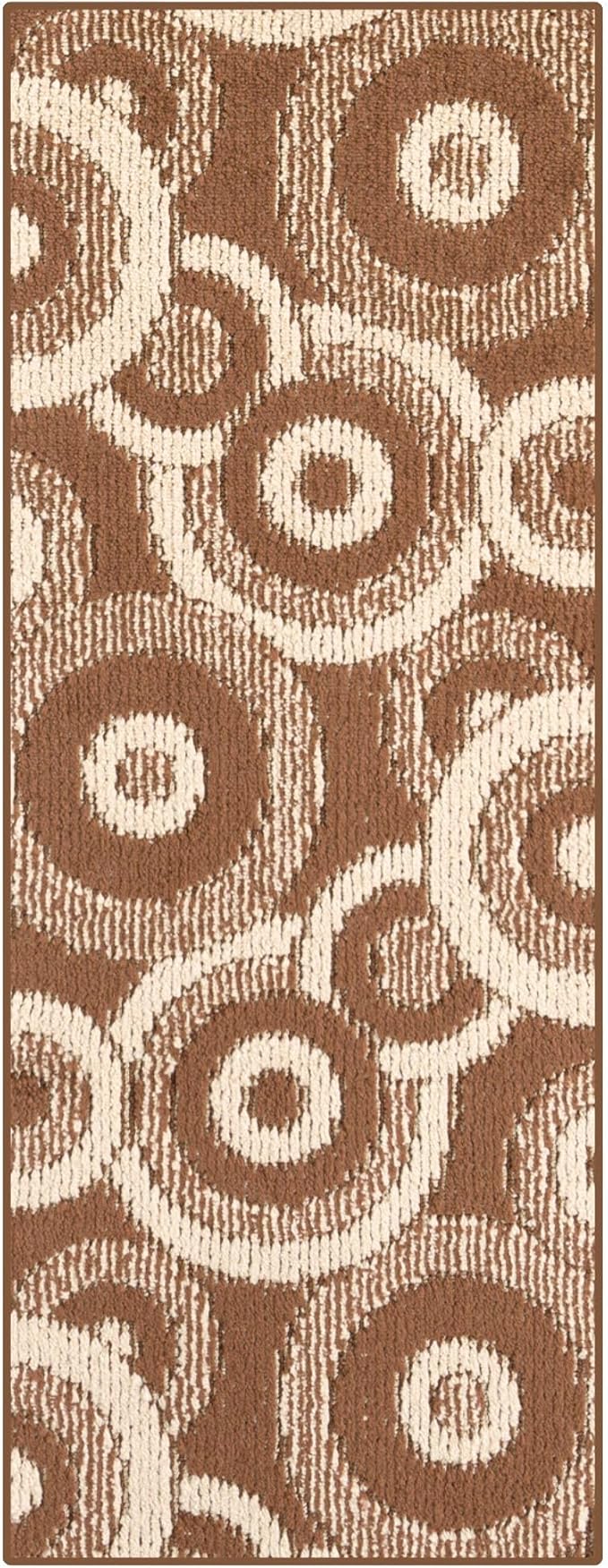 Custom Size Long Brown Hallway Runner Rug | Cut to Length 2'3" x 15' (Runner) | Non-Slip & Machine Washable | REMNAZ