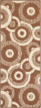 21 ft Extra Long Brown Hallway Runner Rug | Non-Slip & Machine Washable | Custom Cut to Size 2'3" x 21' (Runner) | REMNAZ
