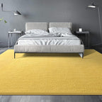 Large Area Rugs for Living Room Bedroom, 5x8 Feet Yellow Rug, Minimalist Modern Shag Rug, Soft Thick Comfy Memory Foam Indoor Carpet, Non-Slip Washable Rug for Boys Girls Dorm Nursery Room Home Decor
