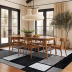 Rugshop Modern Geometric Gray Area Rug, Carpet with Jute Backing for Living Room, Large Bedroom, or Open Spaces, 9' x 12'