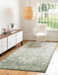 Unique Loom Isabella Collection Area Rug - Adjani (9'x 12' 2" Rectangle, Green/ Ivory)