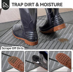 Front Door Mat 24''x35'', Non Slip Absorbent Muddy Dirt Resist Washable Low-Profile Indoor Doormat, Welcome Entryway Door Mats, Grey