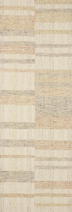Loloi Chris Loves Julia Chris Collection CHR-04 Natural/Multi 2'-6" x 7'-6", .50" Pile Height, Runner Rug