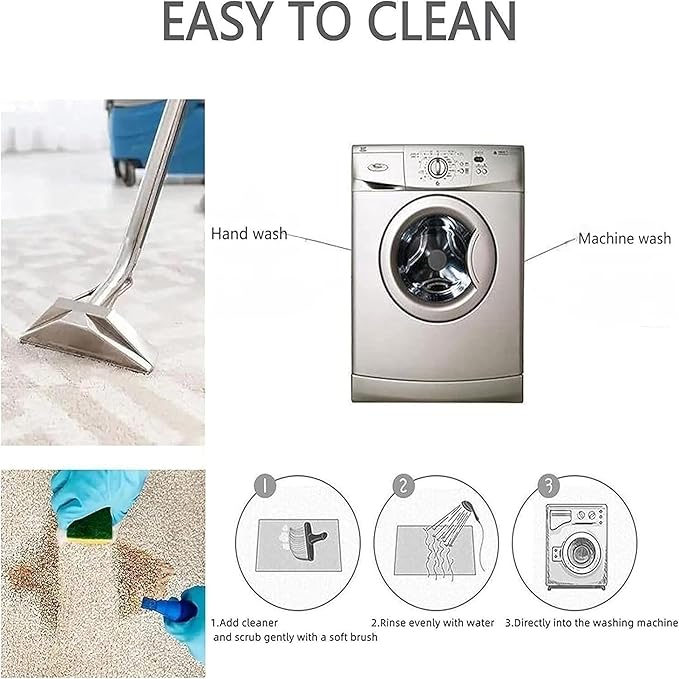 Washable Round Rug 5ft - Blue Tropical Botanical Pattern, Non-Slip Low Pile No Shedding Carpet, Soft Flannel Feel Rug for Living Room, Bedroom, Bathroom，Indoor Use