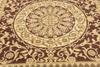 Unique Loom Versailles Collection Traditional Classic Medallion Floral Motif Area Rug (6' 0 x 6' 0 Square, Brown/ Ivory)