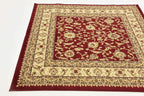 Unique Loom Voyage Collection Traditional Oriental Classic Intricate Design Area Rug (4' 0 x 4' 0 Square, Red/Gold)
