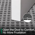 LUMI Inside Door Mat for Entry 17''x30'', Absorbent, Dirt Trapper, Low Profile Thin, Non Slip Mats with Rubber Backing, Ideal for Indoor, High Traffic, Garage, Entrance, Checkered Grey