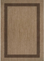 CAMILSON Outdoor Rug 6x9 - Modern Outside Rugs for Patios Porches Waterproof Durable Washable Non-Shedding, Easy-to-Clean Indoor Outdoor Area Carpet (6 x 9, Bordered - Jute)