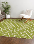 Rugs.com Lattice Collection Rug – 8 Ft Square Light Green Medium-Pile Rug Perfect for Living Rooms, Kitchens, Entryways
