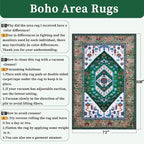 SERISSA 6x9 Area Rugs for Living Room, Large Washable Non-Slip Boho Rug, Ultra Soft Vintage Green White Oriental Tribal Print Distressed Carpet for Dining Room Bedroom Dorm Office Home Decor