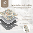 Enkor Runner Rugs for Hallway, 2x6 Washable Soft Non Slip Floor Rugs for Kitchen, Modern Mat for Living Room Bedroom Entryway Orange & Blue