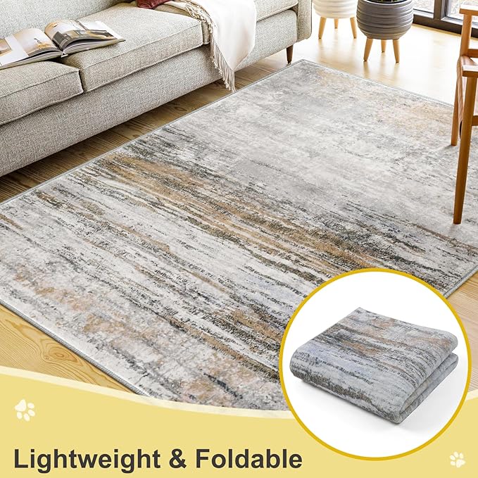 COMSLE Door Mat Soft Absorbent Indoor Front Entryway Rug Machine Washable Entrance Mats for Muddy Paws Non Slip Throw Rugs 24" x 36" Doormat for Inside Foyer Bedroom - Yellow