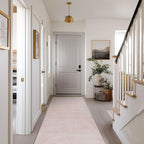 Pink Entryway Rugs, Boho Abstract Modern Cute Runner Rug for Hallway,3x8