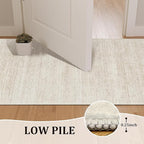 Valenrug Washable Rugs 2x6 - Stain Resistant 2x6 Area Rugs for Living Room, Non Slip Backing Large Area Rugs for Bedroom, Folable Machine Washable Area Rug (2'x6', Beige)