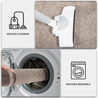 PURRUGS Dirt Trapping Door Mat 24" x 84", Non-Slip/Skid Machine Washable Entryway Rug, Shoes Scraper, Area Rug, Super Absorbent Welcome Mat for Muddy Wet Shoes and Paws, Beige & Grayish Brown